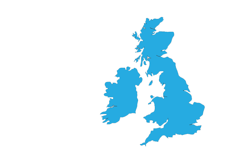 Map of UK and Ireland